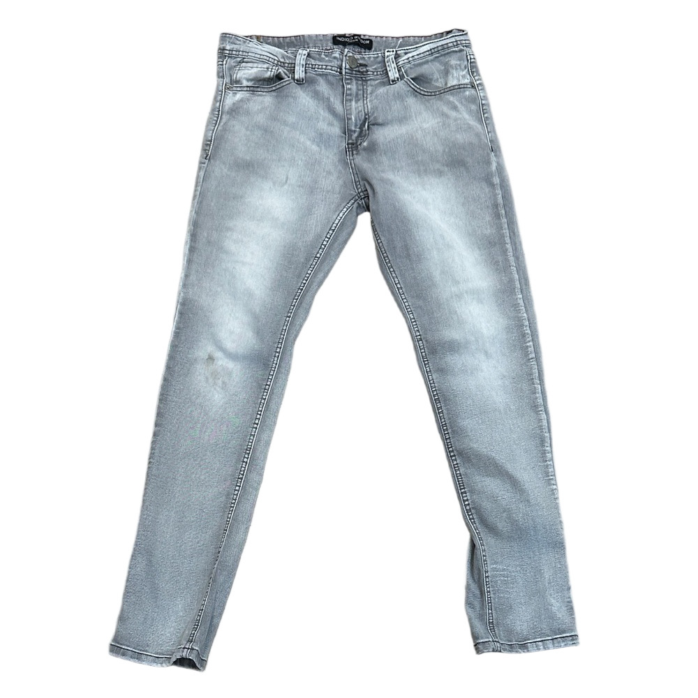Indigo Wisdom Straight Leg Grey Jeans Size 32 x 32